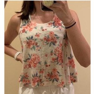 Mudd floral crop top tank